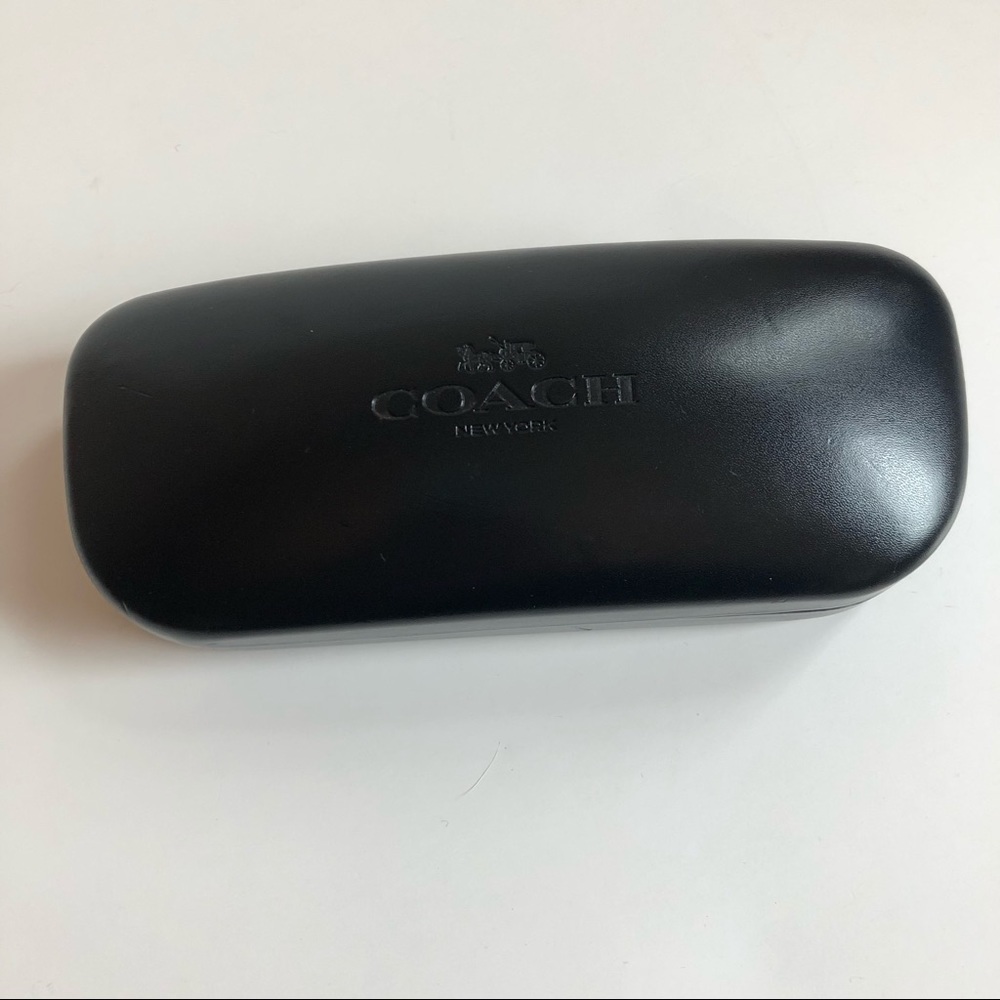 Coach Black Leather Glasses Case